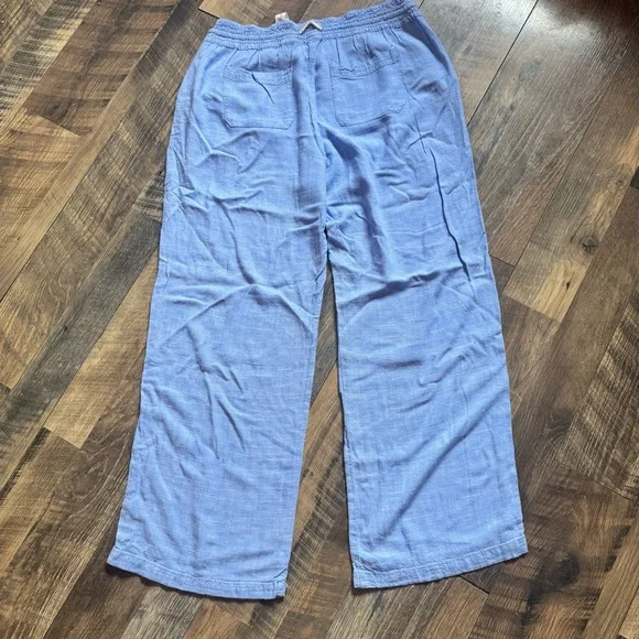 Casual Light Blue Gauzey Drawstring Pants - Picture 3 of 5